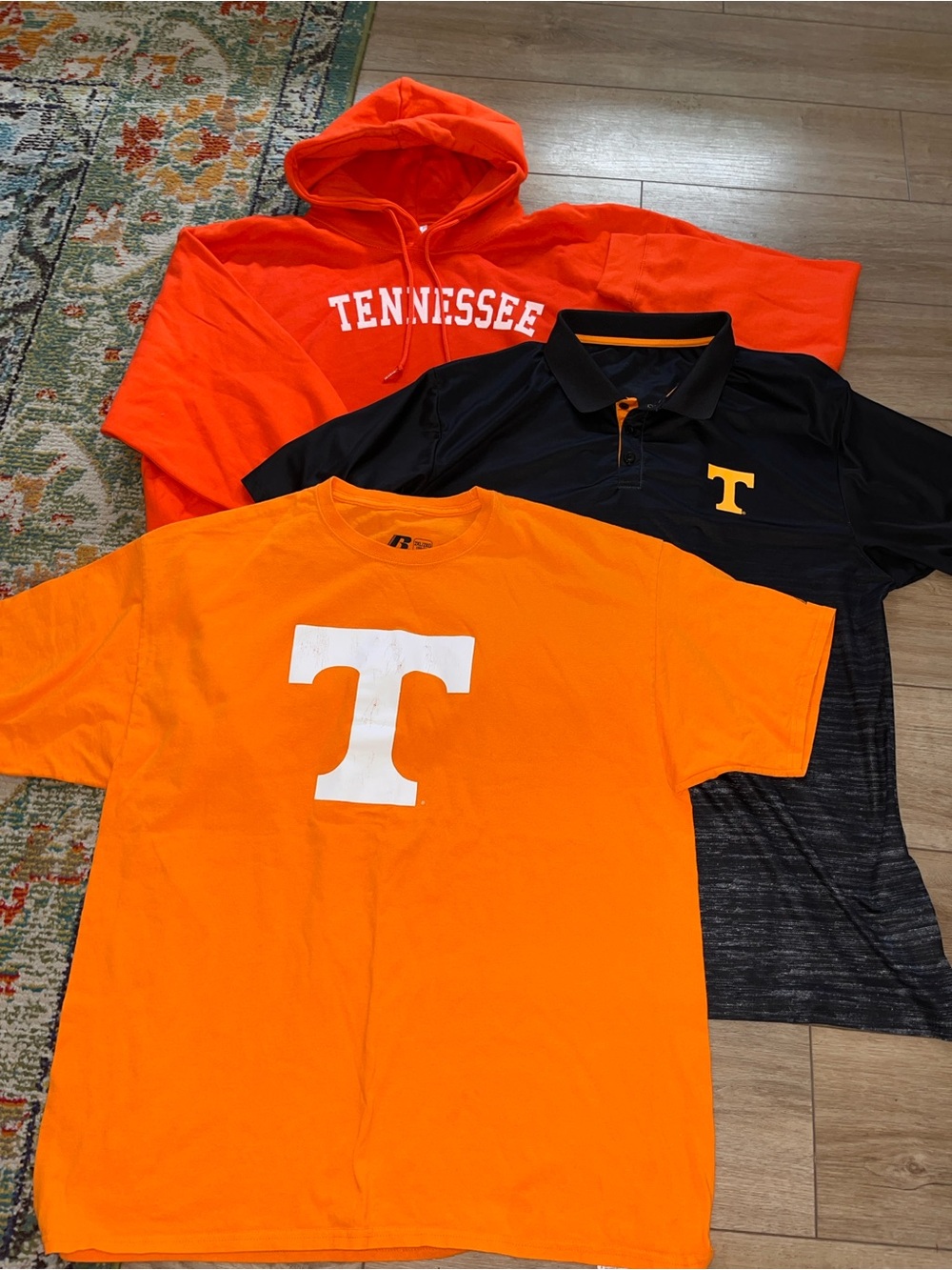 Lot 3 Tennessee Volunteers UT Football 2XL Hoodie - Polo Shirt - T-Shirt XXL VOL